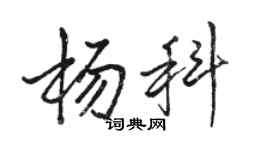 骆恒光杨科行书个性签名怎么写
