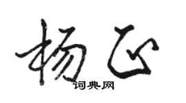 骆恒光杨正行书个性签名怎么写