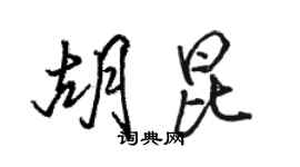 骆恒光胡昆行书个性签名怎么写