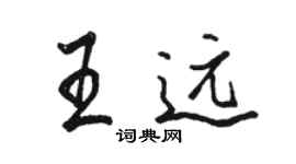 骆恒光王远行书个性签名怎么写