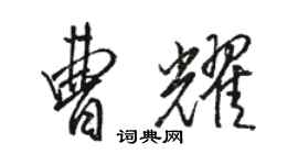 骆恒光曹耀行书个性签名怎么写