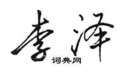 骆恒光李泽行书个性签名怎么写