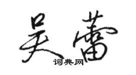 骆恒光吴蕾行书个性签名怎么写
