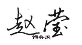 骆恒光赵莹行书个性签名怎么写