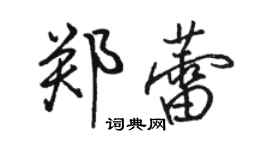 骆恒光郑蕾行书个性签名怎么写