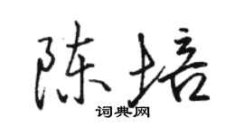 骆恒光陈培行书个性签名怎么写