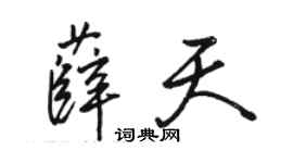 骆恒光薛天行书个性签名怎么写