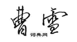 骆恒光曹雪行书个性签名怎么写