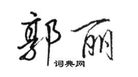 骆恒光郭丽行书个性签名怎么写