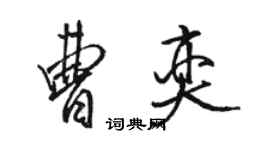 骆恒光曹奕行书个性签名怎么写