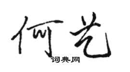 骆恒光何艺行书个性签名怎么写