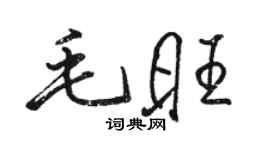 骆恒光毛旺行书个性签名怎么写