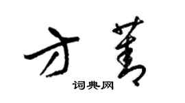 梁锦英方菁草书个性签名怎么写