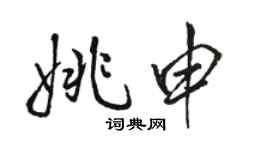 骆恒光姚申行书个性签名怎么写