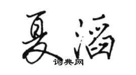骆恒光夏滔行书个性签名怎么写