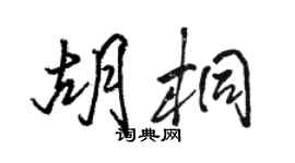 骆恒光胡桐行书个性签名怎么写