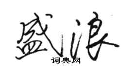 骆恒光盛浪行书个性签名怎么写