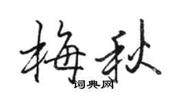 骆恒光梅秋行书个性签名怎么写