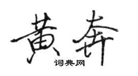 骆恒光黄奔行书个性签名怎么写