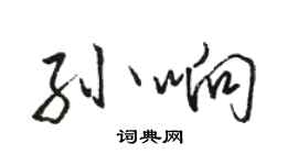骆恒光孙响行书个性签名怎么写