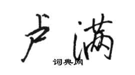 骆恒光卢满行书个性签名怎么写