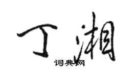 骆恒光丁湘行书个性签名怎么写