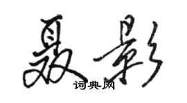 骆恒光聂影行书个性签名怎么写