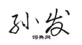 骆恒光孙发行书个性签名怎么写