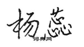 骆恒光杨蕊行书个性签名怎么写