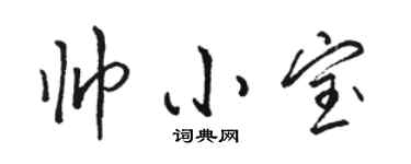 骆恒光帅小宝行书个性签名怎么写