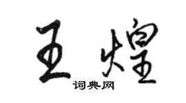 骆恒光王煌行书个性签名怎么写