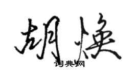 骆恒光胡焕行书个性签名怎么写