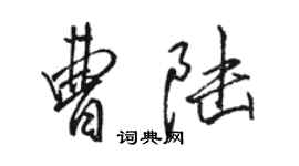 骆恒光曹陆行书个性签名怎么写
