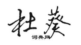 骆恒光杜葵行书个性签名怎么写