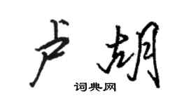 骆恒光卢胡行书个性签名怎么写