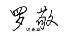 骆恒光罗敬行书个性签名怎么写