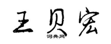 曾庆福王贝宏行书个性签名怎么写