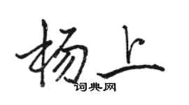 骆恒光杨上行书个性签名怎么写