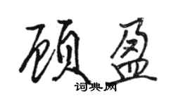 骆恒光顾盈行书个性签名怎么写