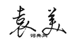 骆恒光袁美行书个性签名怎么写