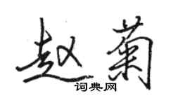 骆恒光赵菊行书个性签名怎么写
