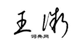 梁锦英王微草书个性签名怎么写