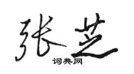 骆恒光张芝行书个性签名怎么写