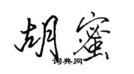 骆恒光胡蜜行书个性签名怎么写