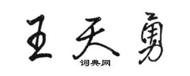 骆恒光王天勇行书个性签名怎么写