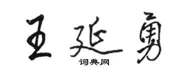 骆恒光王延勇行书个性签名怎么写