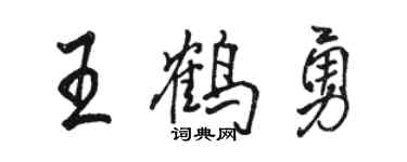 骆恒光王鹤勇行书个性签名怎么写
