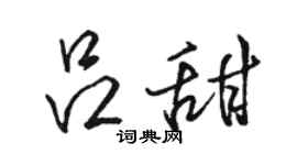 骆恒光吕甜行书个性签名怎么写