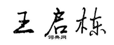 曾庆福王启栋行书个性签名怎么写
