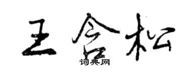 曾庆福王含松行书个性签名怎么写